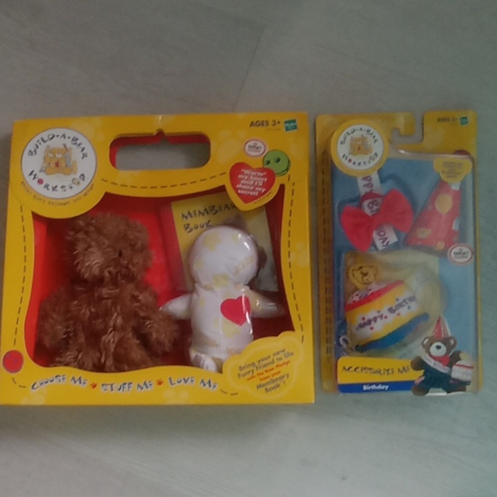 Build-A-Bear and Birthday Accessorize Me Animal Duo